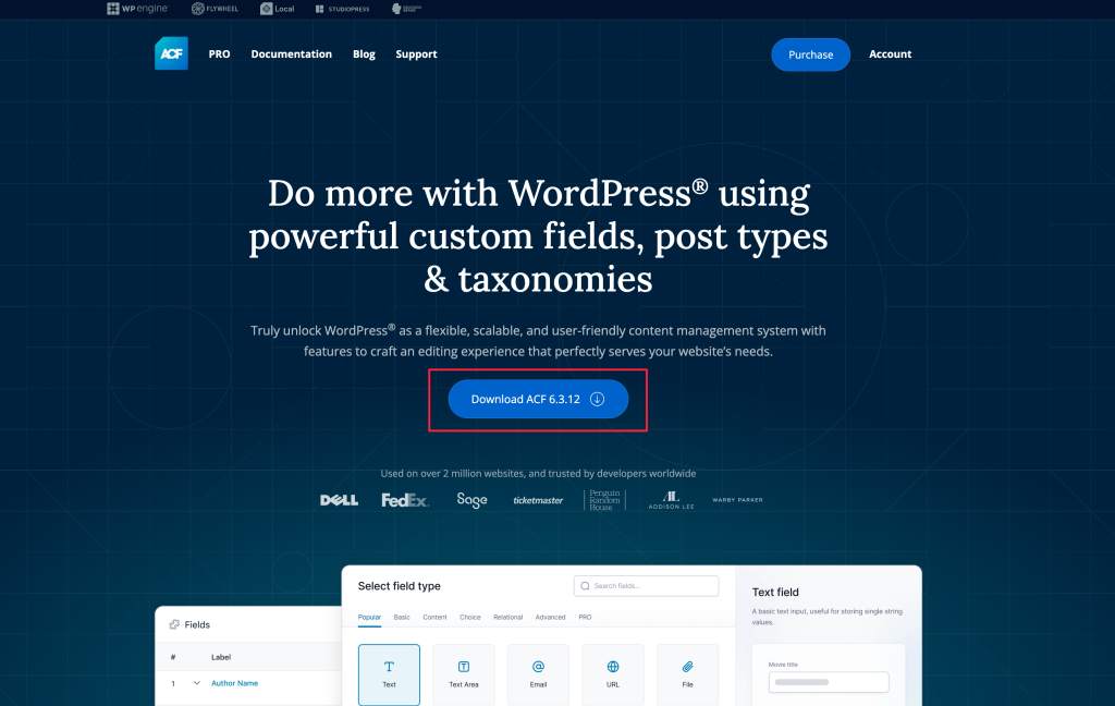 ACF をダウンロード
